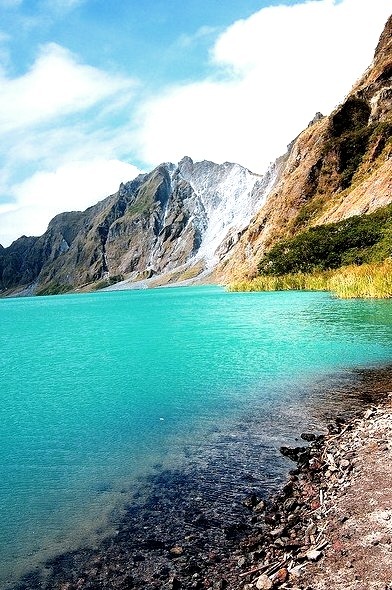 Mount Pinatubo crater lake in Zambales, Philippines