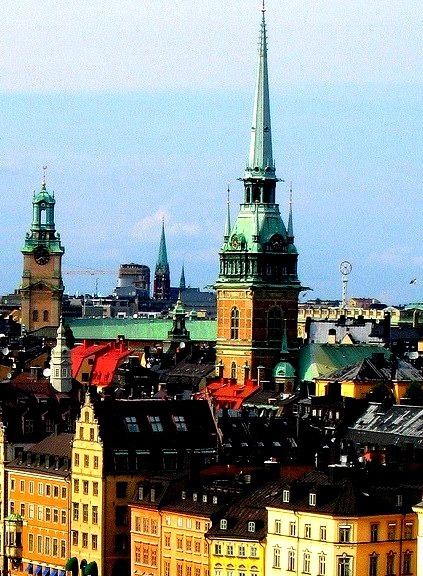 Gamla Stan  panorama in Stockholm, Sweden