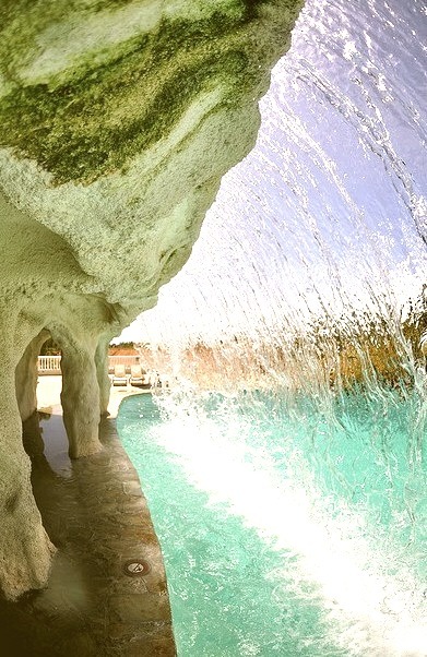 Behind the waterfall, Puerto Plata, Dominican Republic