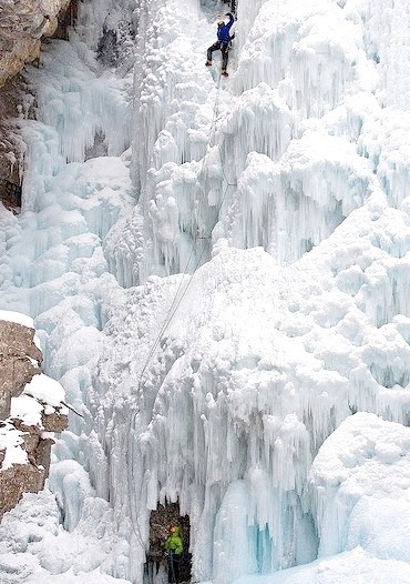 Frozen Upper Falls in Johnston Canyon, Banff NP, Canada