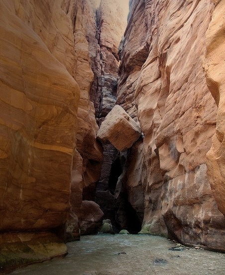 Crossing through Wadi Mujib Canyon, Jordan