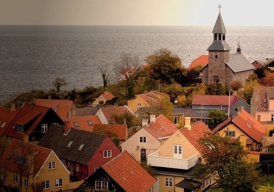 Gudhjem fishing town on Bornholm Island / Denmark